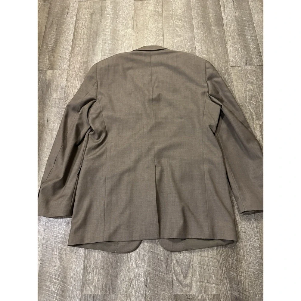3 Button Men's Size 42L Long Tommy Hilfiger‎ Light Brown Suit Jacket Coat Clean